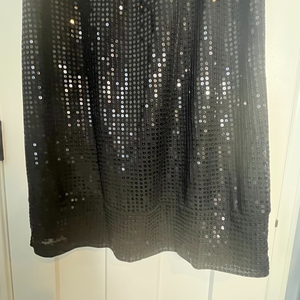 New York & Company Dress‎ Womens 16 Sleeveless Black Sequin Lined NEW YEARS EVE - Picture 2 of 12